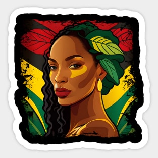 I Am Black History African Woman T-Shirt Sticker